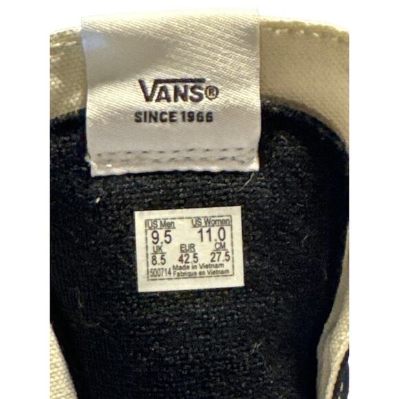 Vans Off the Wall Men Size 9.5 US Blue/ White Sneakers - Picture 5 of 6